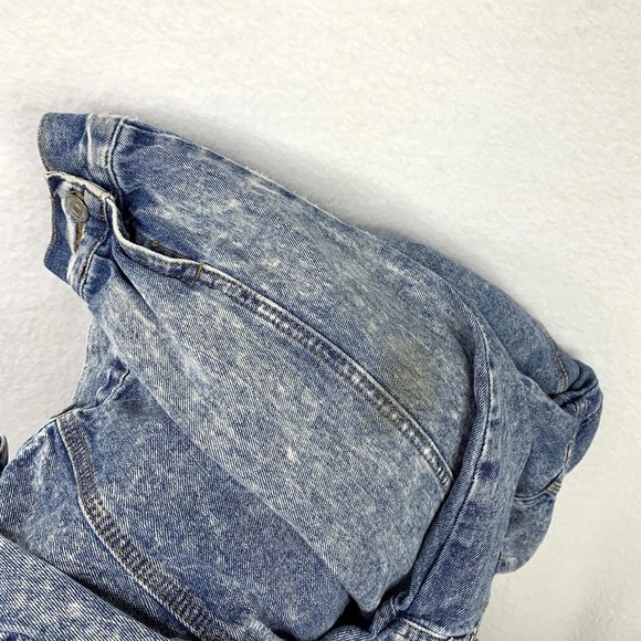 Y2K UNIONBAY Jean Jacket S Acid Wash Denim Trucker Distressed Bomber Grunge 90s - Picture 15 of 15